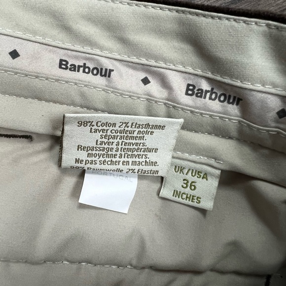 Barbour Chocolate Brown Corduroy Cords Pants 36 - Picture 7 of 8